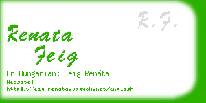 renata feig business card
